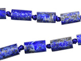 uGems Lapis Lazuli Cylinder Necklace 18 Inch