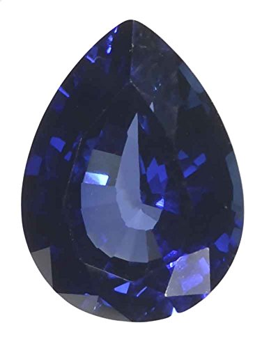 Blue Lab Sapphire Pear Unset Loose Gem Synthetic Corundum 15mmx11mm