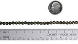 Natural Pyrite Facet Round Beads 4mm 14" Strand