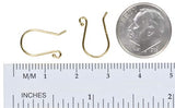 uGems 14K Yellow Gold Ear Hook Wires Micro-Ball-End 13mm 1-Pair