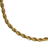 uGems 14k Gold Fill Rope Chain Bracelet 2mm 7 Inch