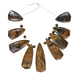 Tiger Iron Polygon Arrow Set 9 Beads 24mm-38mm