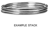 14K Gold Ultra Thin Round Stacking Rings White or Yellow Half Sizes