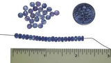 Tanzanite Natural Genuine Facet Rondelle Loose Beads 4mm (Qty=24)