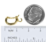 Sterling Silver 14K GP Enhancers Kidney Shape Small 14mm x 8mm