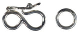 Sterling Silver Compression Clasp Safety Hook 12mm (1)