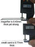 Credit Card Magnifiers 3x Magnification Semi-rigid 0.5mm Thin