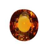 Synthetic Padparadscha Sapphire Yellow Golden Orange Oval Loose ~18mm X 16mm
