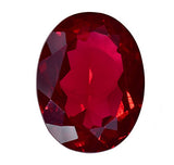 uGems Synthetic Ruby Large Oval Facet Pigeon Blood Red (25 Millimeters)