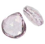 Pink Quartz Briolette Heart Pendant Beads ~10mm (Qty=2)