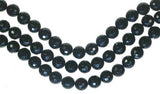 uGems Black Onyx 10mm Round Faceted Beads Strand 14.5"
