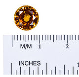 uGems Yellow Synthetic Sapphire Round Facet Unset Gemstone 9mm