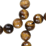 uGems Tiger's Eye Micro Facet Bead Strand 12mm