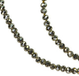 Natural Pyrite Faceted Rondelle Beads 3mm 13" Strand