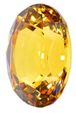 uGems Created Sapphire Orange-Yellow Unset Loose Oval 11mm