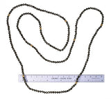 uGems Stretch Pyrite Gold Filled Sparkle Beads Necklace or Bracelet 36 Inch 3mm