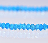 Apatite Blue Micro Facet Rondelles 3mm Strand