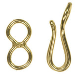 Double Wire Hook and Eye Clasp Gold Filled 20mm (Qty=1)