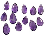 Amethyst Briolette Pear Facet Beads ~8-10mm Qty=12