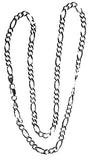 uGems Sterling Silver Figaro Diamond Cut Chain Necklace 4.5mm 20 Inch