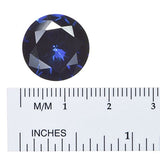 uGems Blue Created Sapphire Loose Gemstone 15mm Round