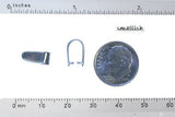 Pinch Bail Sterling Silver Plain 9.5mm (Qty=2)