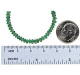 uGems Emerald Beads Genuine Smooth Rondelle on 14K Wire 2mm Tiny 2 1/2 Inches