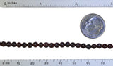 uGems Garnet ~3.8mm Round Bead Natural Genuine Strand Deep Red 15"