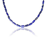 uGems Lapis Lazuli Cylinder Necklace 18 Inch