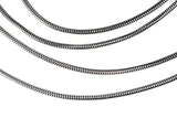 Sterling Silver Faux Snake Chain Rhodium 1.5mm 20 Inch