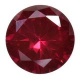 Deep Red Synthetic Ruby Round Unset Loose Gem Corundum (1) 10mm