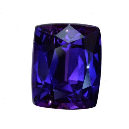 Purple-Blue Created Sapphire Cushion Cut Gemstone 14mm