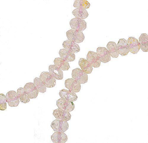 Morganite Facet-Grade Beads Strand Rondelles Genuine Natural Pink Tiny ~2.5mm-3mm 14.5"