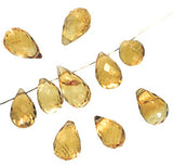 Citrine Briolette Facet Drops ~6-8mm (10)