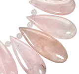 Rose Quartz Polygon Arrow Set 9 Beads 22mm-35mm