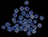 Tanzanite Natural Genuine Facet Rondelle Loose Beads Tiny ~3mm X 1.5mm (Qty=36)