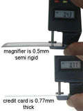 Credit Card Magnifiers 3x Magnification Semi-rigid 0.5mm Thin