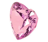 Pink Created Sapphire Heart Double Side Check Cut Loose 16mm
