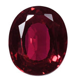 Lab Ruby Large Oval Facet Deep Red 22mm