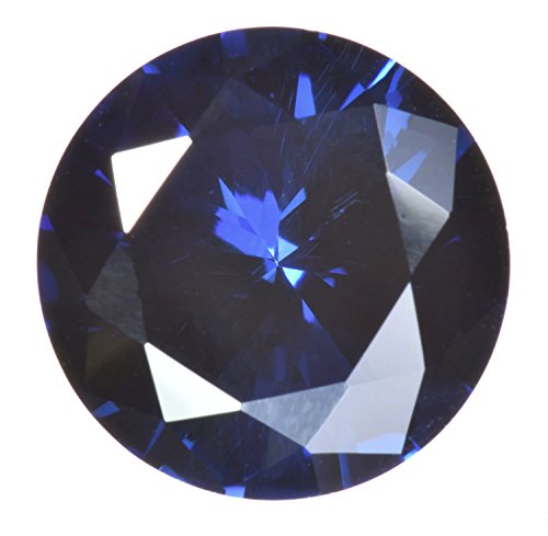 uGems Blue Created Sapphire Loose Gemstone 15mm Round
