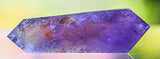 Amethyst 6 Sided Point Genuine Natural Crystal Quartz Massage Wand Dt 2 1/2 Inch