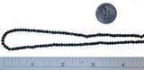 uGems Black Spinel Tiny Facet Rondelle Genuine Natural Strand 3mm 12"