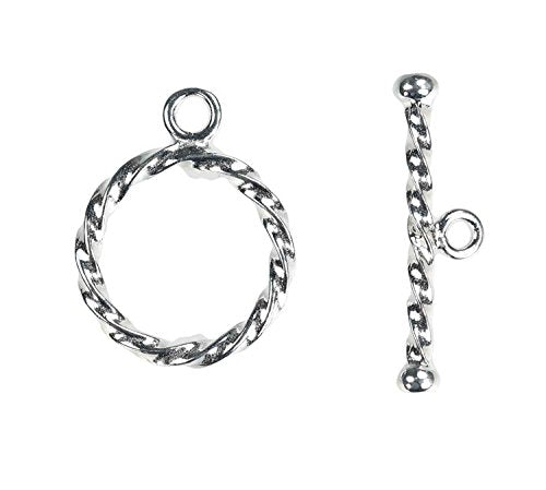 Sterling Silver Twist Toggle Ring (2.0x13.0mm) at