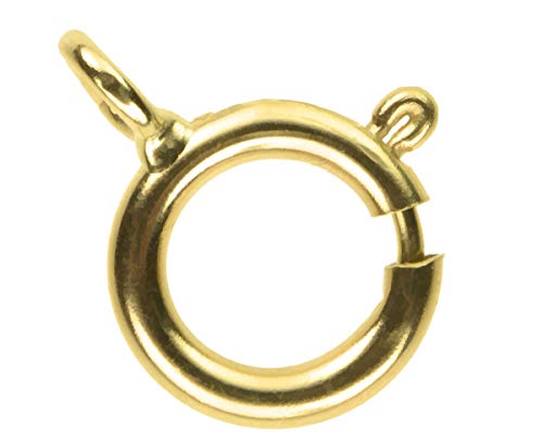 uGems 14K Spring Ring 6mm Open Ring Clasp