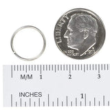 uGems Large Split Ring Sterling Silver 18-Gauge 10mm