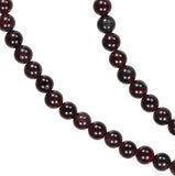Garnet ~5mm Round Bead Natural Genuine Strand Deep Red 15 Inch
