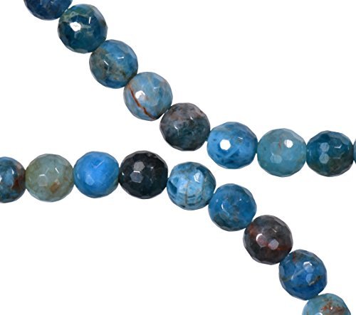 Apatite Blue Faceted Round 6mm Strand