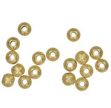 uGems 18 4mm Stardust 14K GP Sterling Silver 1-Micron Gold Plated Beads 1.5mm Hole