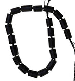 uGems Black Tourmaline Tube Cylinder Beads Strand Large