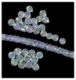 Tanzanite Natural Genuine Facet Rondelle Loose Beads Tiny ~3mm X 1.5mm (Qty=36)